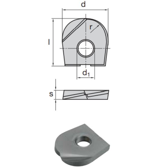 Picture of LMT Fette WPB 16-FB-70 CBN BN081 Milling Insert Flat Ball